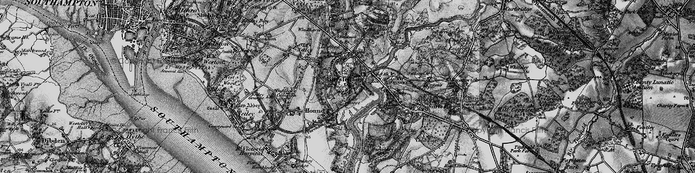 Old map of Bursledon in 1895