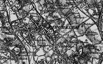 Old map of Burslem in 1897