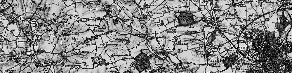 Old map of Burstallhill in 1896