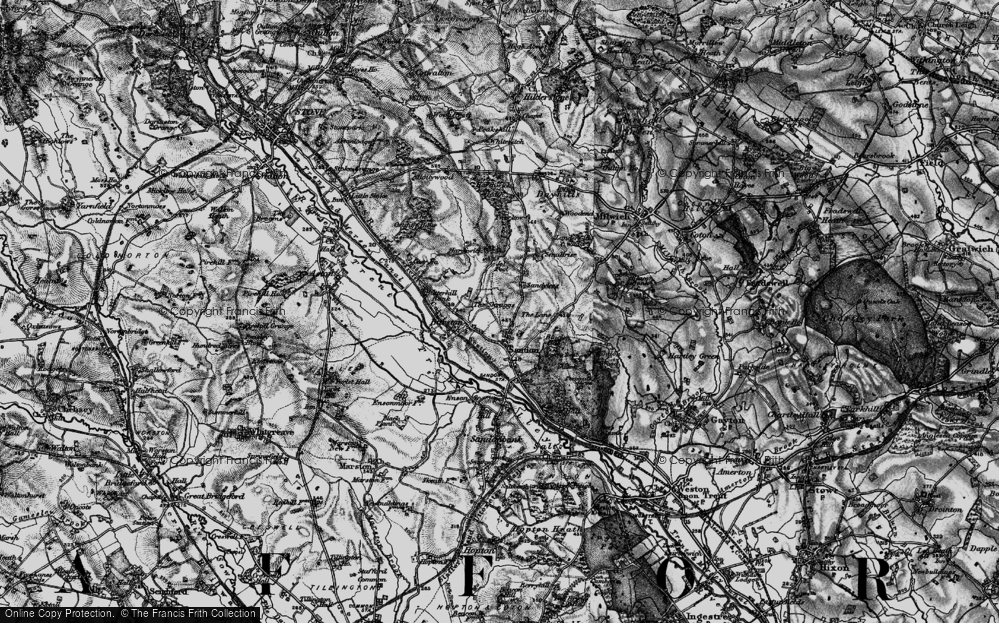 Old Map of Historic Map covering Butterhill Bank in 1897