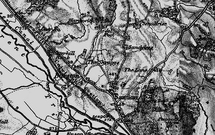 Old map of Burston in 1897
