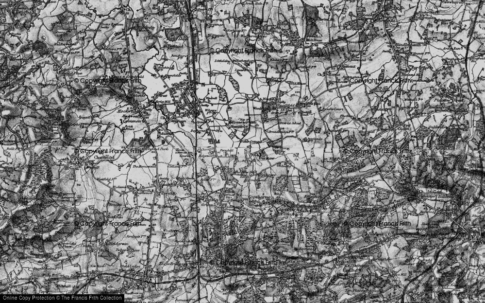 Old Map of Burstow, 1895 in 1895