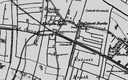 Old map of Burtle in 1898