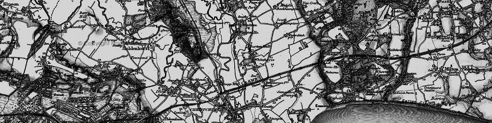 Old map of Burton in 1895