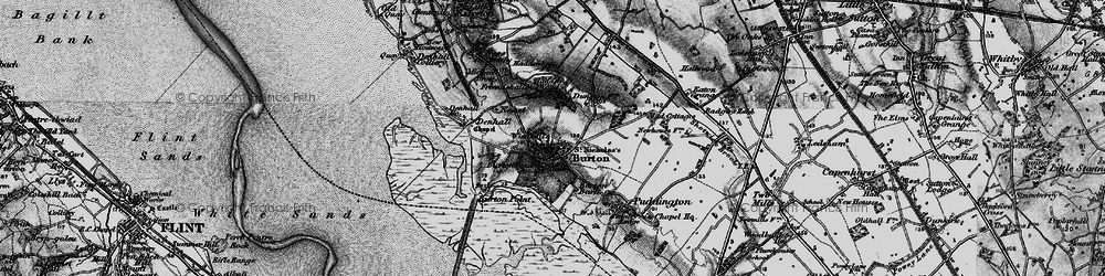 Old map of Burton Point in 1896