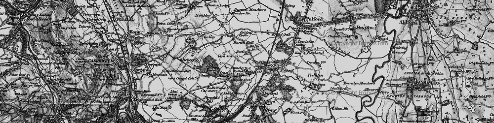 Old map of Burton in 1897