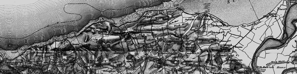 Old map of Burton in 1898