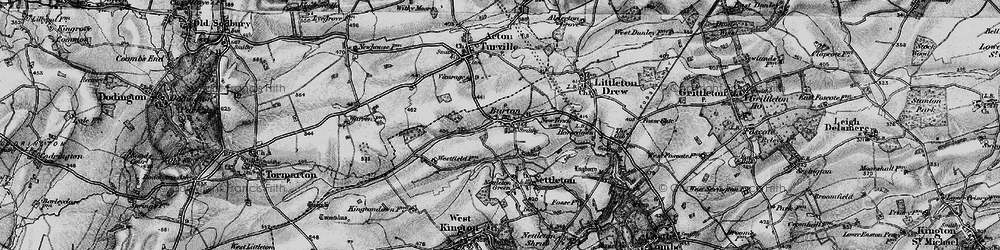 Old map of Burton in 1898