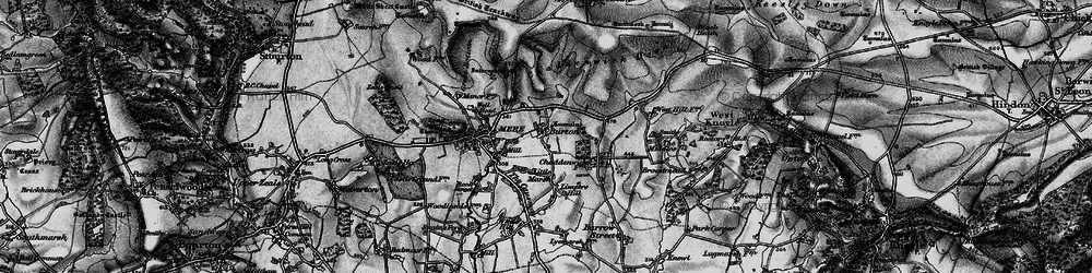 Old map of Burton in 1898