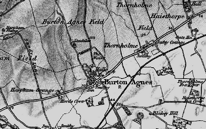 Old map of Burton Agnes in 1897