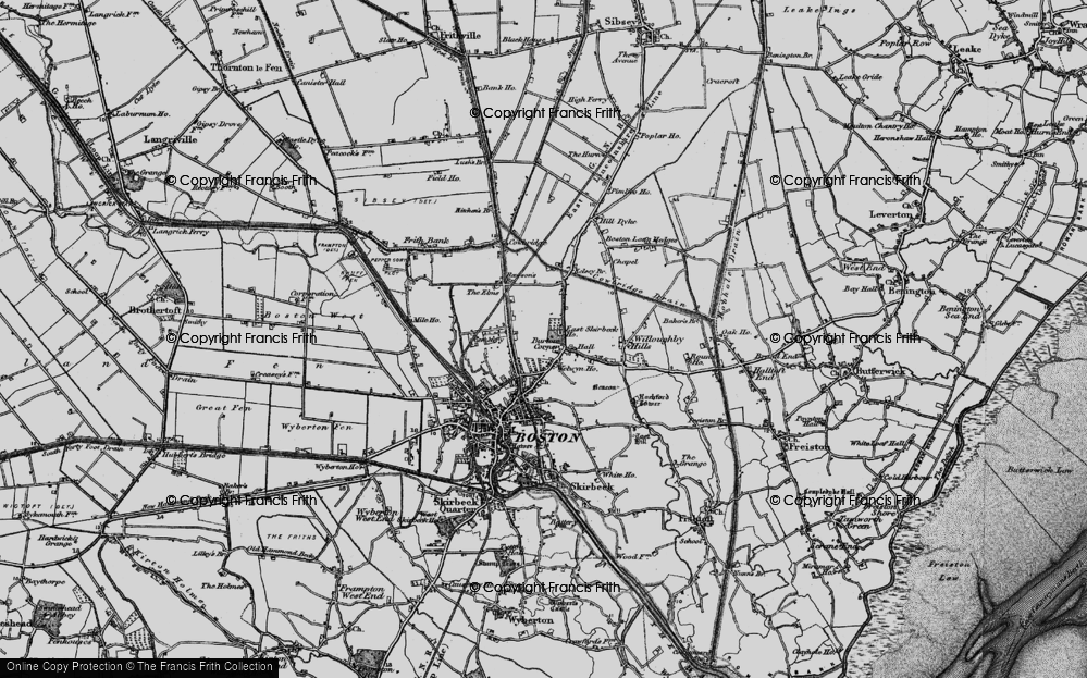 Old Map of Burton Corner, 1898 in 1898