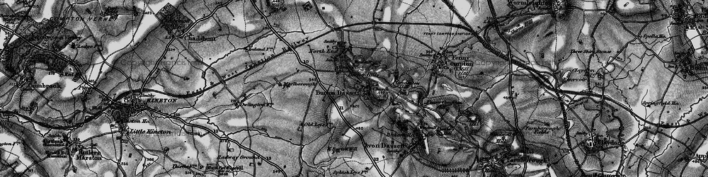 Old map of Burton Hills in 1896