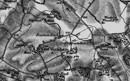 Old map of Burton End in 1895