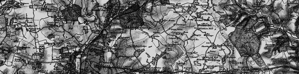Old map of Burton End in 1896