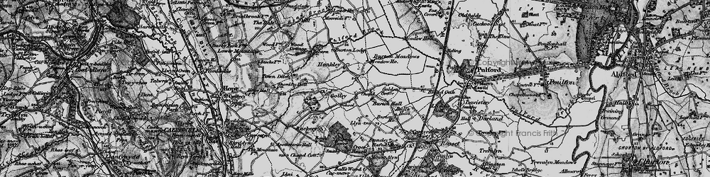 Old map of Burton Green in 1897