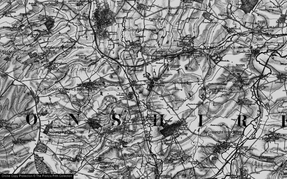 Old Map of Burton Latimer, 1898 in 1898
