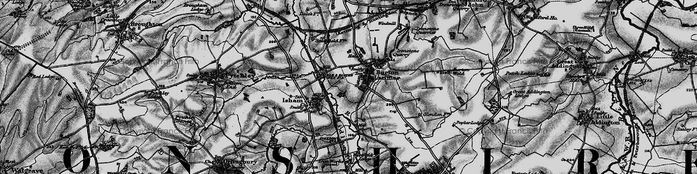 Old map of Burton Latimer in 1898