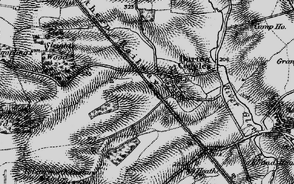 Old map of Burton-le-Coggles in 1895