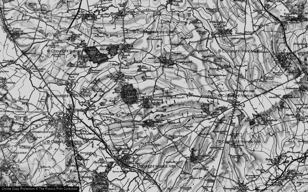Old Map of Burton on the Wolds, 1899 in 1899