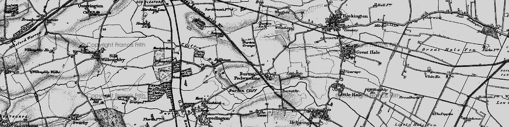 Old map of Burton Pedwardine in 1898