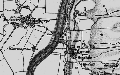 Old map of Burton Stather in 1895