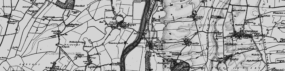 Old map of Burton Stather in 1895
