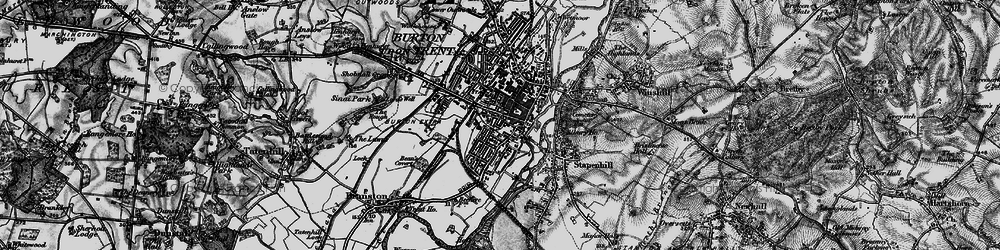 Old map of Burton upon Trent in 1898