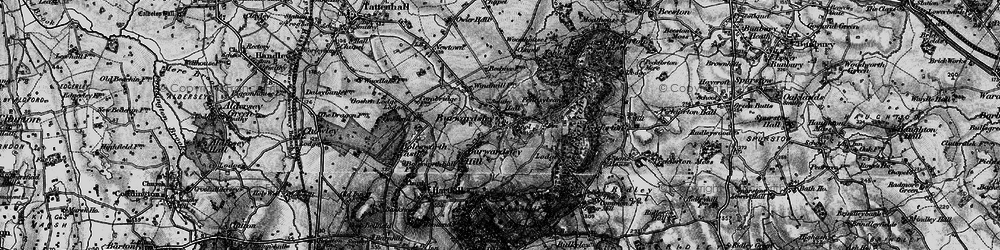 Old map of Burwardsley in 1897