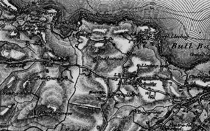Old map of Burwen in 1899