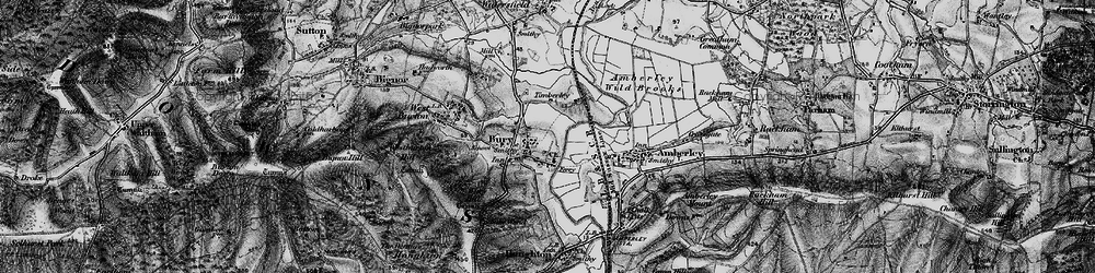 Old map of Bury in 1895