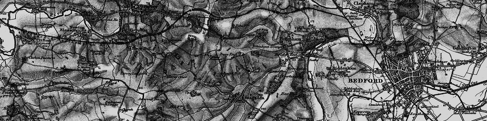 Old map of Bury End in 1896