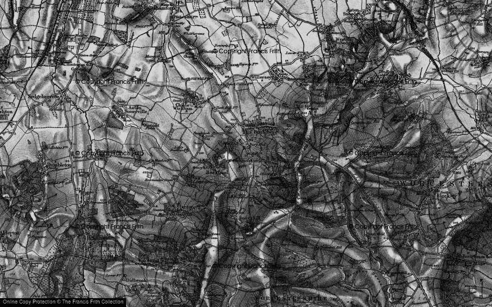 Old Map of Historic Map covering Broadway Tower Country Park in 1898