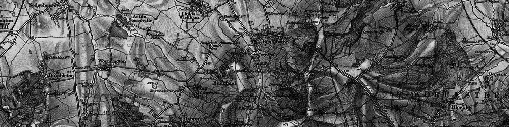 Old map of Broadway Tower Country Park in 1898