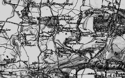 Old map of Burythorpe Ho in 1898