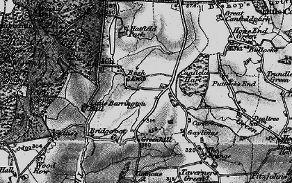 Old map of Bush End in 1896