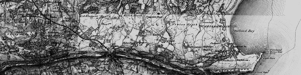 Old map of Bushey in 1897