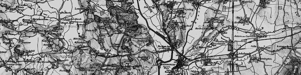 Old map of Bushley in 1898