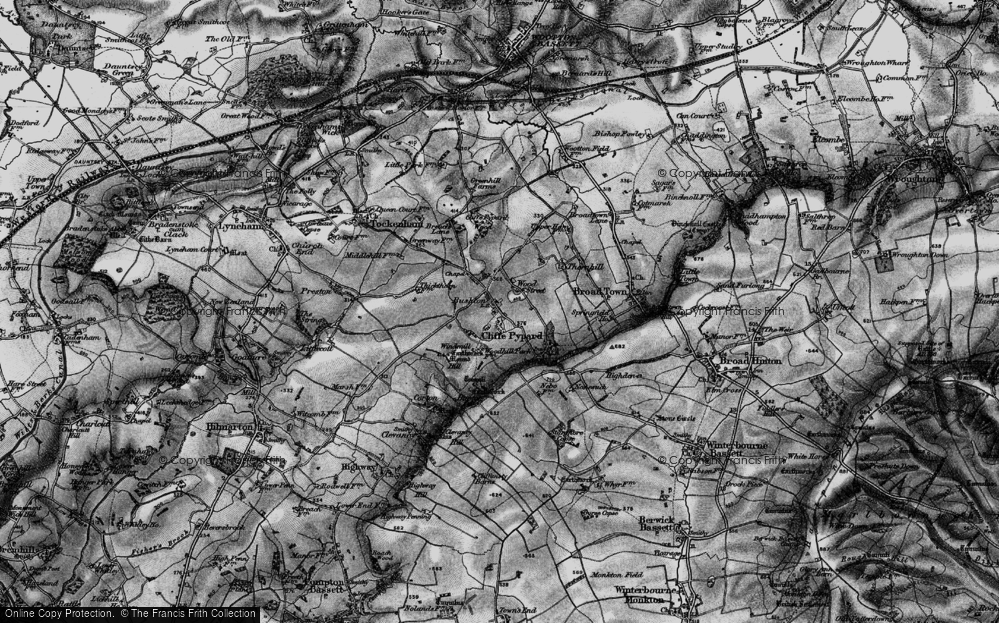 Old Map of Bushton, 1898 in 1898