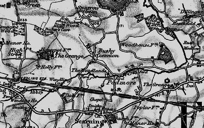 Old map of Bushy Common in 1898