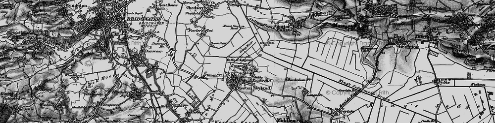 Old map of Lang Moor in 1898