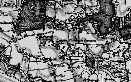 Old map of Butcher's Common in 1898