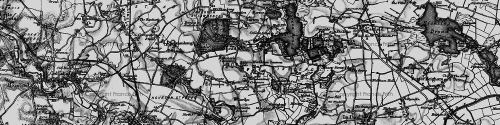 Old map of Butcher's Common in 1898