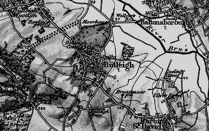 Old map of Butleigh Cross in 1898