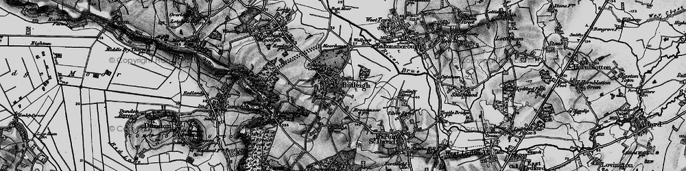 Old map of Butleigh in 1898