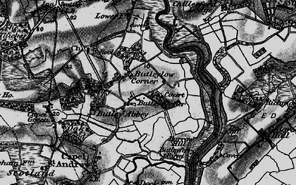 Old map of Butley High Corner in 1895