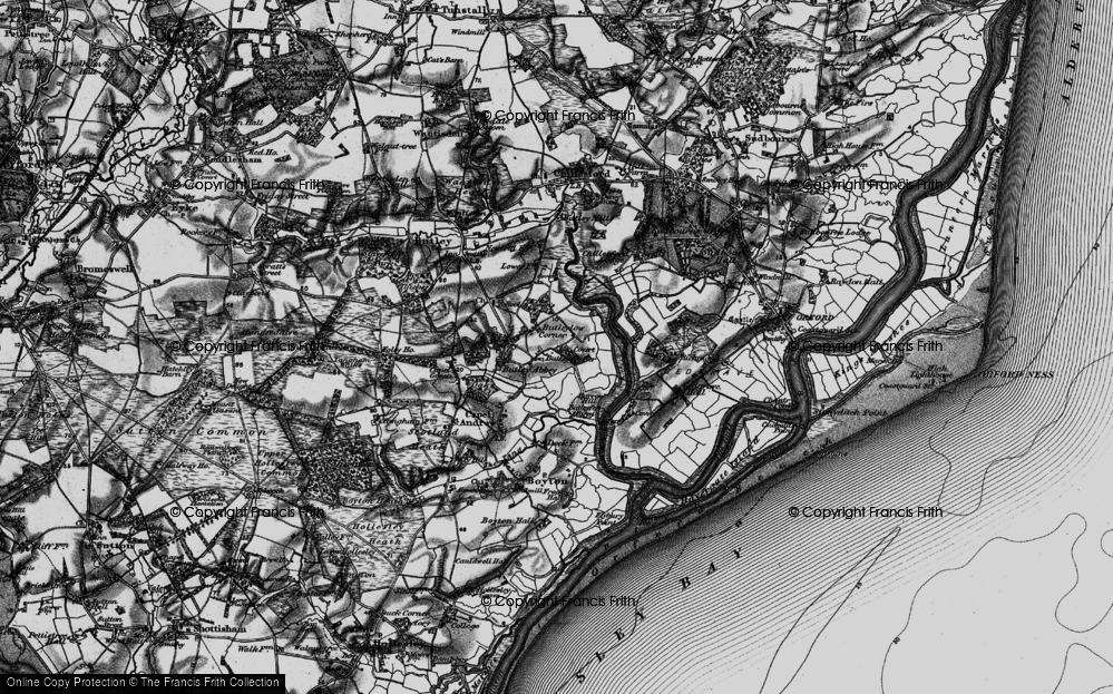 Old Map of Butley Low Corner, 1895 in 1895