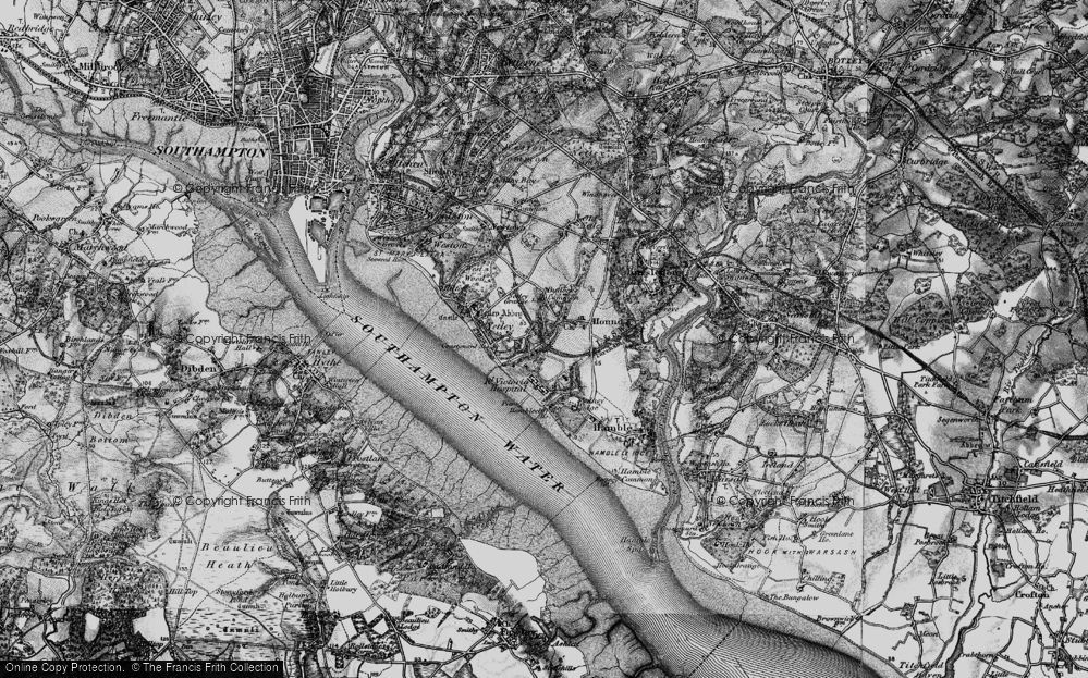 Old Map of Butlocks Heath, 1895 in 1895