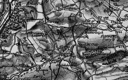 Old map of Burrow Corner in 1898
