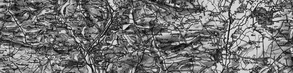 Old map of Billingsmoor in 1898