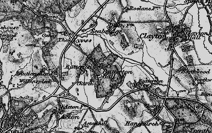 Old map of Butterton in 1897